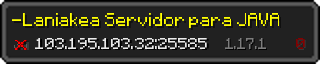 Userbar 320x64 in Minecraft-Stil für den Server 103.195.103.32:25585