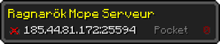 Userbar 320x64 in Minecraft-Stil für den Server 185.44.81.172:25594