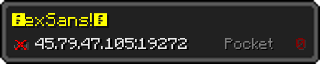 Userbar 320x64 in minecraft style for 45.79.47.105:19272