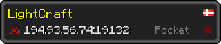 Userbar 320x64 in minecraft style for 194.93.56.74:19132