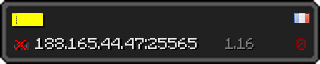 Userbar 320x64 in minecraft style for 188.165.44.47:25565