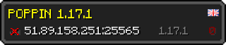 Userbar 320x64 in Minecraft-Stil für den Server 51.89.158.251:25565