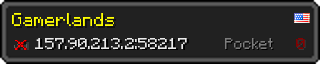 Userbar 320x64 in minecraft style for 157.90.213.2:58217