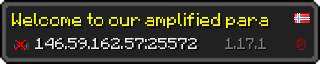 Userbar 320x64 in Minecraft-Stil für den Server 146.59.162.57:25572