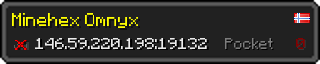 Userbar 320x64 in minecraft style for 146.59.220.198:19132