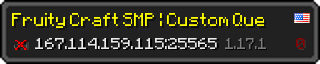 Userbar 320x64 in Minecraft-Stil für den Server 167.114.159.115:25565