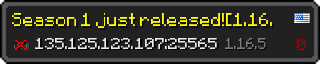 Userbar 320x64 in minecraft style for 135.125.123.107:25565