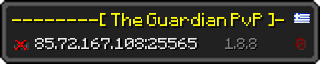 Userbar 320x64 in minecraft style for 85.72.167.108:25565