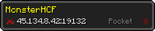 Userbar 320x64 in minecraft style for 45.134.8.42:19132