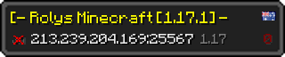 Userbar 320x64 in minecraft style for 213.239.204.169:25567