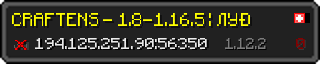 Userbar 320x64 in minecraft style for 194.125.251.90:56350