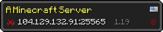 Userbar 320x64 in Minecraft-Stil für den Server 104.129.132.91:25565