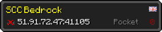 Userbar 320x64 in minecraft style for 51.91.72.47:41105