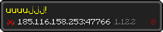 Userbar 320x64 in Minecraft-Stil für den Server 185.116.158.253:47766