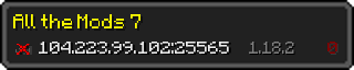 Userbar 320x64 in minecraft style for 104.223.99.102:25565