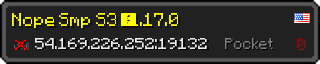 Userbar 320x64 in minecraft style for 54.169.226.252:19132