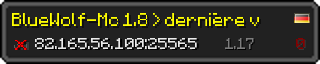 Userbar 320x64 in minecraft style for 82.165.56.100:25565