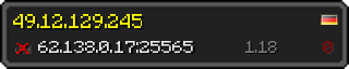 Userbar 320x64 in minecraft style for 62.138.0.17:25565