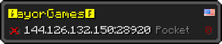 Userbar 320x64 in minecraft style for 144.126.132.150:28920