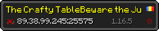 Userbar 320x64 in minecraft style for 89.38.99.245:25575