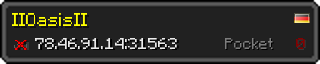 Userbar 320x64 in Minecraft-Stil für den Server 78.46.91.14:31563