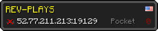 Userbar 320x64 in Minecraft-Stil für den Server 52.77.211.213:19129