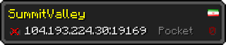 Userbar 320x64 in Minecraft-Stil für den Server 104.193.224.30:19169