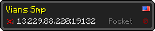 Userbar 320x64 in minecraft style for 13.229.88.220:19132