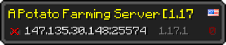 Userbar 320x64 in Minecraft-Stil für den Server 147.135.30.148:25574