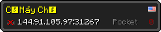 Userbar 320x64 in minecraft style for 144.91.105.97:31267