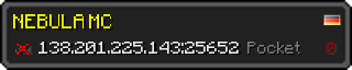 Userbar 320x64 in minecraft style for 138.201.225.143:25652