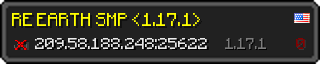 Userbar 320x64 in Minecraft-Stil für den Server 209.58.188.248:25622