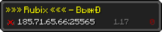 Userbar 320x64 in Minecraft-Stil für den Server 185.71.65.66:25565