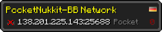 Userbar 320x64 in minecraft style for 138.201.225.143:25688