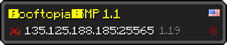 Userbar 320x64 in Minecraft-Stil für den Server 135.125.188.185:25565