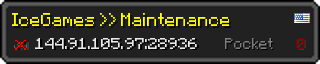 Userbar 320x64 in minecraft style for 144.91.105.97:28936