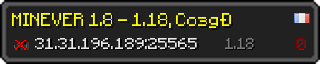 Userbar 320x64 in minecraft style for 31.31.196.189:25565