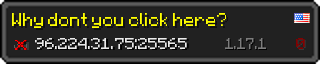 Userbar 320x64 in Minecraft-Stil für den Server 96.224.31.75:25565