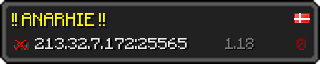 Userbar 320x64 in Minecraft-Stil für den Server 213.32.7.172:25565