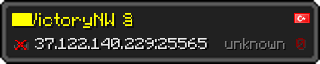 Userbar 320x64 in minecraft style for 37.122.140.229:25565