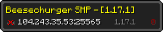 Userbar 320x64 in Minecraft-Stil für den Server 104.243.35.53:25565