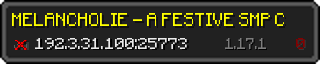 Userbar 320x64 in Minecraft-Stil für den Server 192.3.31.100:25773