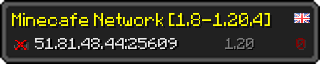 Userbar 320x64 in minecraft style for 51.81.48.44:25609