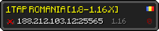 Userbar 320x64 in minecraft style for 188.212.103.12:25565