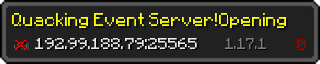 Userbar 320x64 in Minecraft-Stil für den Server 192.99.188.79:25565