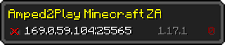 Userbar 320x64 in Minecraft-Stil für den Server 169.0.59.104:25565