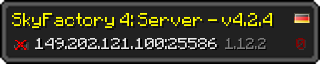 Userbar 320x64 in Minecraft-Stil für den Server 149.202.121.100:25586