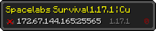 Userbar 320x64 in Minecraft-Stil für den Server 172.67.144.165:25565