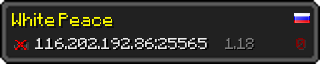 Userbar 320x64 in Minecraft-Stil für den Server 116.202.192.86:25565