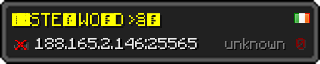 Userbar 320x64 in minecraft style for 188.165.2.146:25565